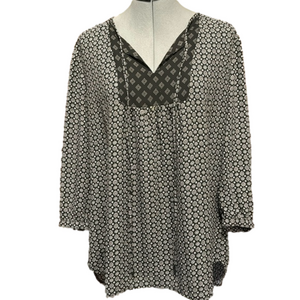 Kut From The Kloth 3/4 Sleeve Lightweight Boho Blouse